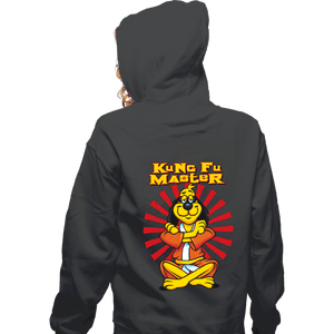 Daily_Deal_Shirts Zippered Hoodies, Unisex / Small / Dark Heather Kung Fu Master