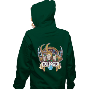 Secret_Shirts Zippered Hoodies, Unisex / Small / Irish green Loki Doki