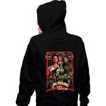 Load image into Gallery viewer, Secret_Shirts Zippered Hoodies, Unisex / Small / Black Big Trouble
