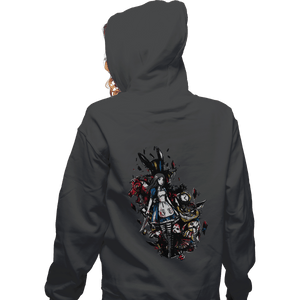 Secret_Shirts Zippered Hoodies, Unisex / Small / Dark Heather Alice In Madness