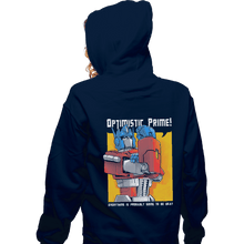 Load image into Gallery viewer, Shirts Zippered Hoodies, Unisex / Small / Navy Optimistic Prime
