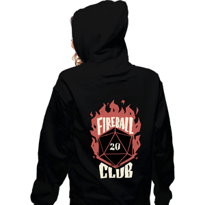 Daily_Deal_Shirts Zippered Hoodies, Unisex / Small / Black Fireball club