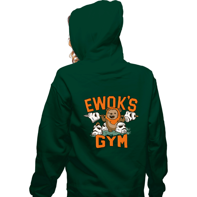Daily_Deal_Shirts Zippered Hoodies, Unisex / Small / Irish Green Ewok's Gym