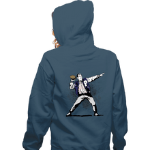 Load image into Gallery viewer, Daily_Deal_Shirts Zippered Hoodies, Unisex / Small / Indigo Blue Touchdown
