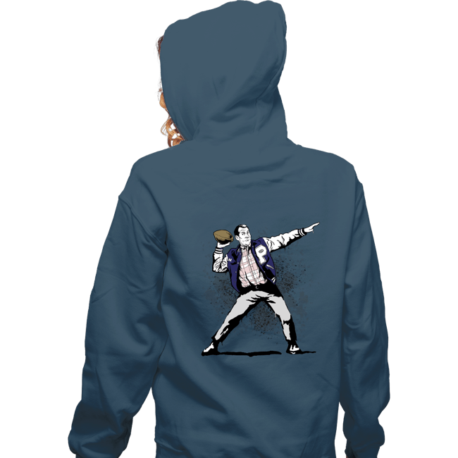 Daily_Deal_Shirts Zippered Hoodies, Unisex / Small / Indigo Blue Touchdown