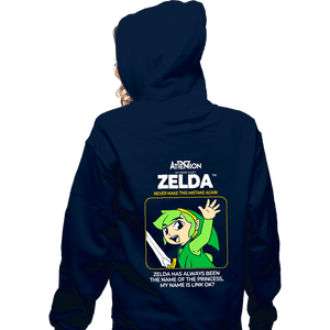 Daily_Deal_Shirts Zippered Hoodies, Unisex / Small / Navy Not Zelda