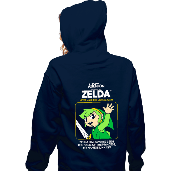 Daily_Deal_Shirts Zippered Hoodies, Unisex / Small / Navy Not Zelda