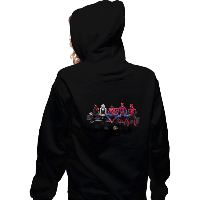Secret_Shirts Zippered Hoodies, Unisex / Small / Black Spider Lunch