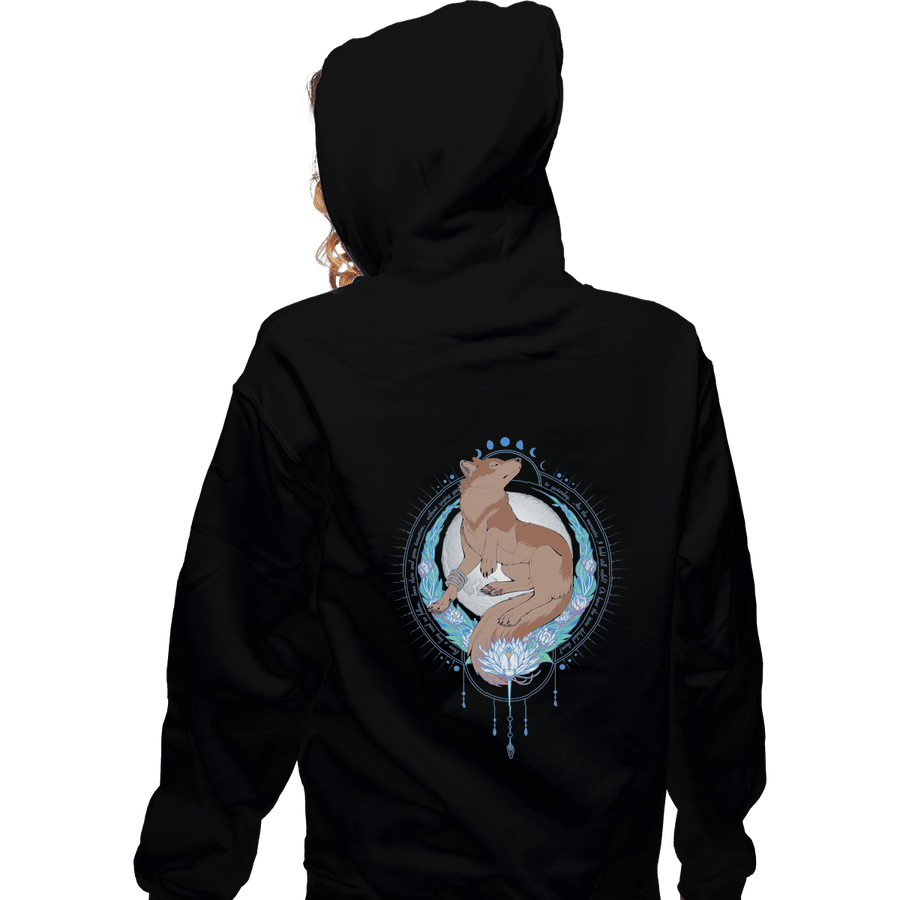 Shirts Pullover Hoodies, Unisex / Small / Black Howling Wolf