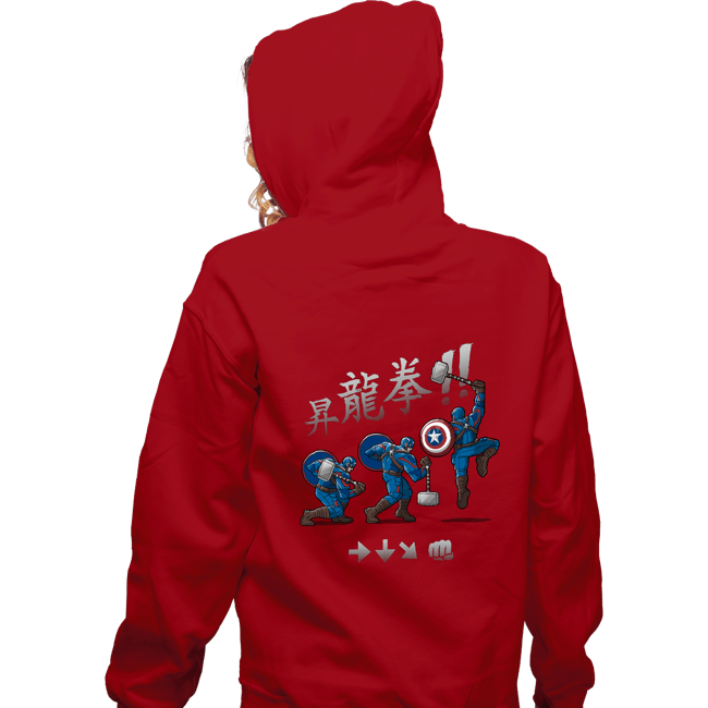 Secret_Shirts Zippered Hoodies, Unisex / Small / Red Captain Shoryuken!