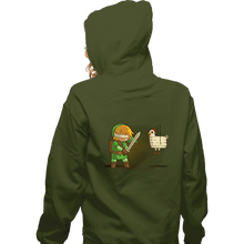 Load image into Gallery viewer, Shirts Zippered Hoodies, Unisex / Small / Military Green Hylian Pinata
