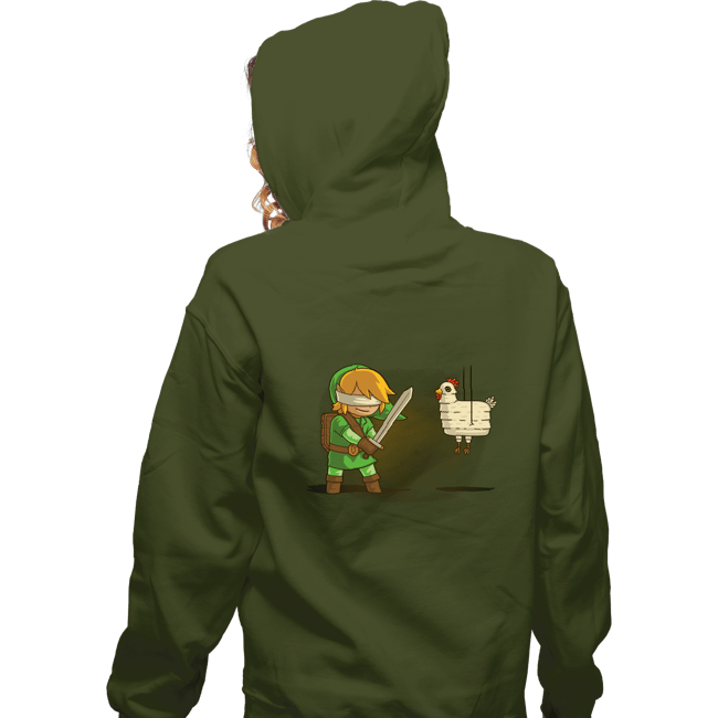 Shirts Zippered Hoodies, Unisex / Small / Military Green Hylian Pinata