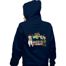 Load image into Gallery viewer, Daily_Deal_Shirts Zippered Hoodies, Unisex / Small / Navy Dragon Fighter
