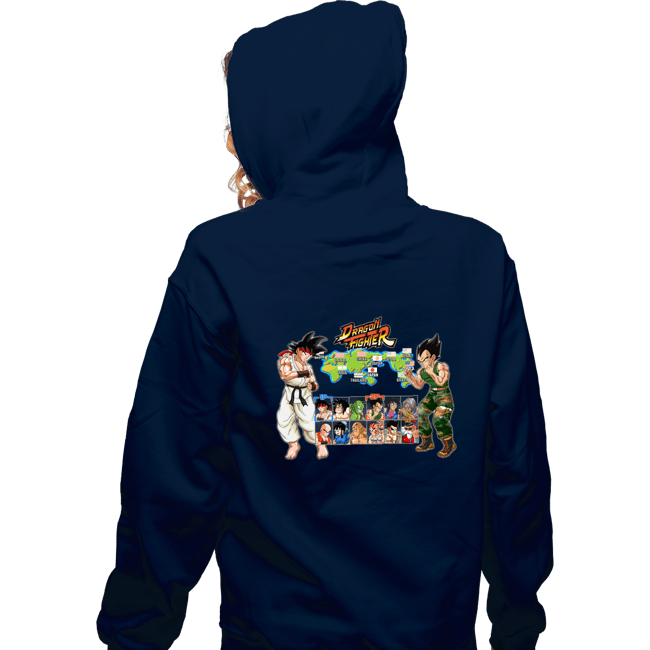 Daily_Deal_Shirts Zippered Hoodies, Unisex / Small / Navy Dragon Fighter
