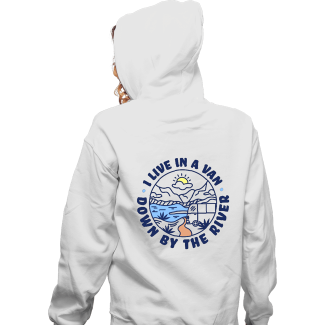Daily_Deal_Shirts Zippered Hoodies, Unisex / Small / White Van By The River
