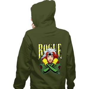 Daily_Deal_Shirts Zippered Hoodies, Unisex / Small / Military Green Rogue 97