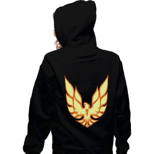 Shirts Zippered Hoodies, Unisex / Small / Black Dark Phoenix Firebird