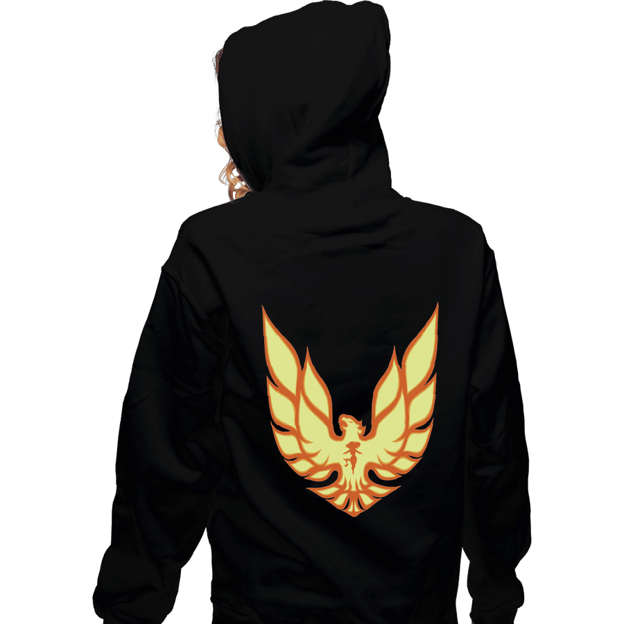 Shirts Zippered Hoodies, Unisex / Small / Black Dark Phoenix Firebird
