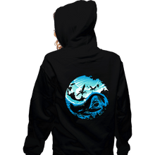 Load image into Gallery viewer, Daily_Deal_Shirts Zippered Hoodies, Unisex / Small / Black Yin Yang Of Water
