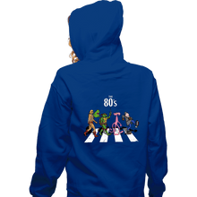 Load image into Gallery viewer, Daily_Deal_Shirts Zippered Hoodies, Unisex / Small / Royal Blue The 80&#39;s Road
