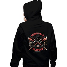 Load image into Gallery viewer, Daily_Deal_Shirts Zippered Hoodies, Unisex / Small / Black Sunnydale Crest

