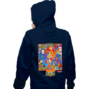 Secret_Shirts Zippered Hoodies, Unisex / Small / Navy Clash Of Eternia