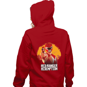 Shirts Zippered Hoodies, Unisex / Small / Red Red Ranger Redemption