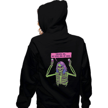 Load image into Gallery viewer, Shirts Zippered Hoodies, Unisex / Small / Black My Eyes Are Up Here
