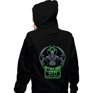 Daily_Deal_Shirts Zippered Hoodies, Unisex / Small / Black Cthulhu Gym