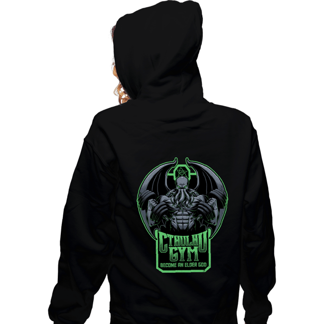 Daily_Deal_Shirts Zippered Hoodies, Unisex / Small / Black Cthulhu Gym