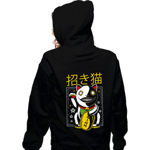 Shirts Zippered Hoodies, Unisex / Small / Black Emil Maneki Neko