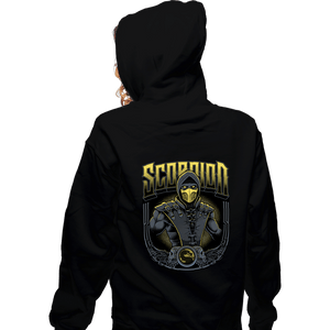 Daily_Deal_Shirts Zippered Hoodies, Unisex / Small / Black Scorpion Crest