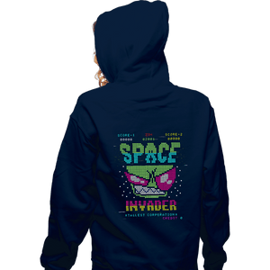 Secret_Shirts Zippered Hoodies, Unisex / Small / Navy Space Invader Zim