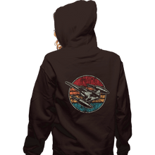 Load image into Gallery viewer, Shirts Zippered Hoodies, Unisex / Small / Dark Chocolate Vintage Starfighter

