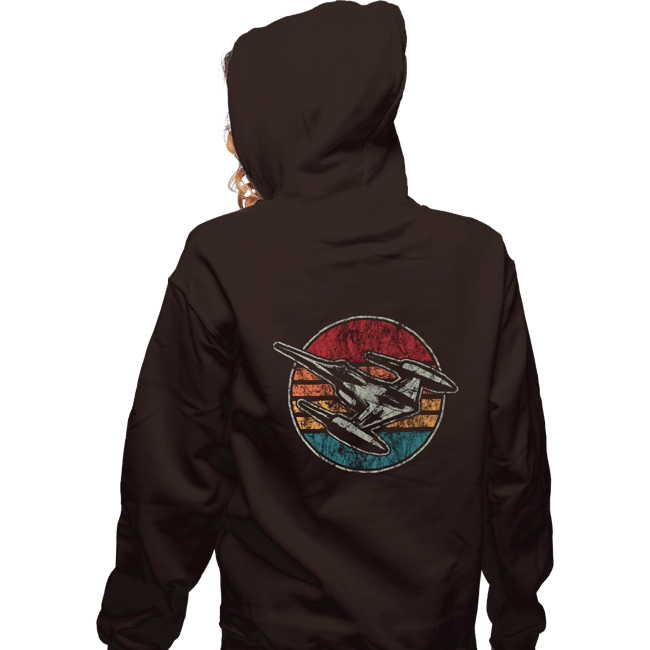 Shirts Zippered Hoodies, Unisex / Small / Dark Chocolate Vintage Starfighter