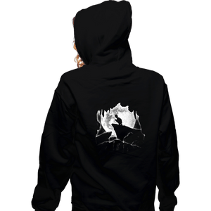 Daily_Deal_Shirts Zippered Hoodies, Unisex / Small / Black Moonlight Cave