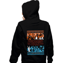 Load image into Gallery viewer, Shirts Zippered Hoodies, Unisex / Small / Black Stranger Ugly Sweater
