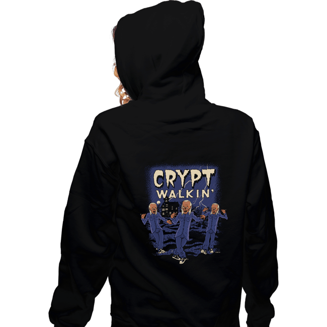 Daily_Deal_Shirts Zippered Hoodies, Unisex / Small / Black Crypt Walkin'