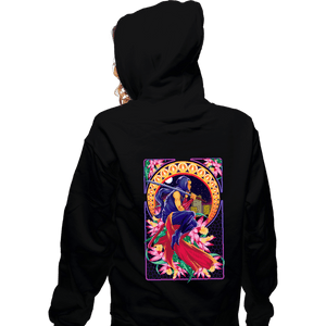 Daily_Deal_Shirts Zippered Hoodies, Unisex / Small / Black Ninja Art Nouveau Gaiden