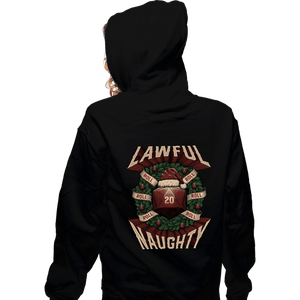 Shirts Zippered Hoodies, Unisex / Small / Black Lawful Naughty Christmas