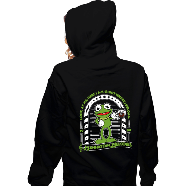Shirts Zippered Hoodies, Unisex / Small / Black Kermit Melodies