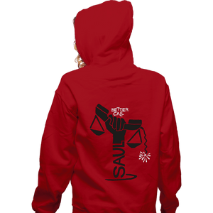 Daily_Deal_Shirts Zippered Hoodies, Unisex / Small / Red Saul On Saul
