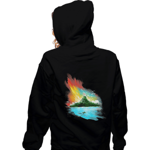 Shirts Zippered Hoodies, Unisex / Small / Black Sunset On Koholint