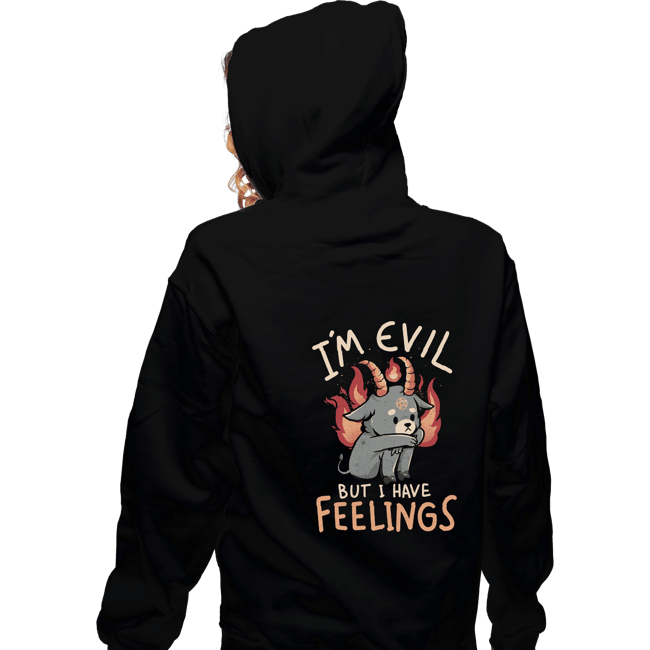 Daily_Deal_Shirts Zippered Hoodies, Unisex / Small / Black I'm Evil But I Have Feelings