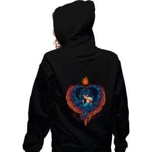 Secret_Shirts Zippered Hoodies, Unisex / Small / Black Heart On  Fire
