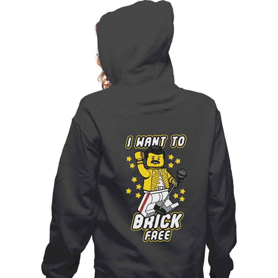 Shirts Zippered Hoodies, Unisex / Small / Dark Heather I Want To Brick Free