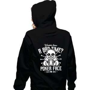 Secret_Shirts Zippered Hoodies, Unisex / Small / Black Bad Time.