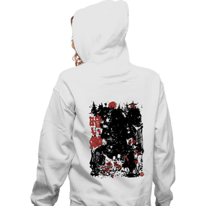 Daily_Deal_Shirts Zippered Hoodies, Unisex / Small / White Vader Shogun