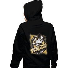 Load image into Gallery viewer, Shirts Zippered Hoodies, Unisex / Small / Black Hairy Pupper House Hufflepup
