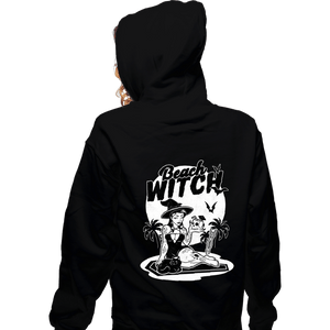 Secret_Shirts Zippered Hoodies, Unisex / Small / Black Beach Witch